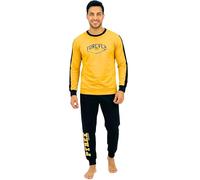 Pyrex Pigiama Uomo Invernale Caldo Cotone Interlock Lungo Manica Lunga | Set Maglia e Pantalone, Maglia Doppia Traspirante, Fondo con Polsino, Elastico Morbido, Taglie M-XXL, Scatola Nera
