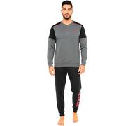 Pyrex Pigiama Uomo Invernale Caldo Cotone Interlock Lungo Manica Lunga | Set Maglia e Pantalone, Maglia Doppia Traspirante, Fondo con Polsino, Elastico Morbido, Taglie M-XXL, Scatola Nera