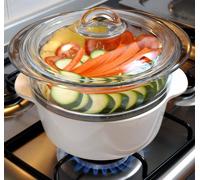 Pyrex Pyroflam Cocotte Steamer Set 2000 ml Vitro-Ceramic P25U000 pentole...