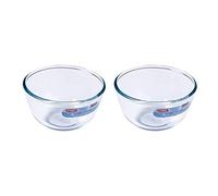 Pyrex Set di 2 ciotole rotonde classiche in vetro, adatte per forno e microonde, 0,5 l, colore: Trasparente