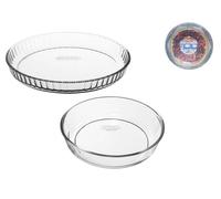 Pyrex Set In Vetro Trasparente Crostata Da Cm 28 E Tortiera Cm 26
