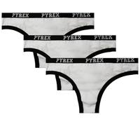 Pyrex Slip Brasiliana Donna Cotone Bielastico Pacco da 3pz, Art.253200 Bianco M