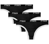 Pyrex Slip Brasiliana Donna Cotone Bielastico Pacco da 3pz, Art.253200 Nero M
