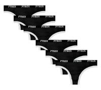Pyrex Slip Brasiliana Donna Cotone Bielastico Pacco da 6pz, Art.253200 Nero S