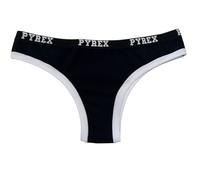 Pyrex Slip Brasiliana Donna, Set 6 Pezzi, Cotone Elasticizzato, Tinta Unita 3200 (IT, Testo, S, Regular, Regular, Nero)