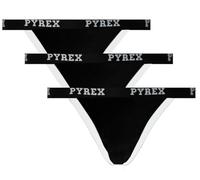 Pyrex Tanga Donna Cotone Bielastico Pacco da 3pz, Art.253800 Nero M