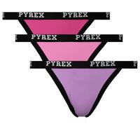 Pyrex Tanga Donna Cotone Bielastico Pacco da 3pz, Art.253801 Assortito M