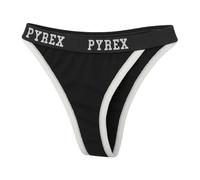 Pyrex Tanga Donna in Cotone Elasticizzato, Set di 6 Pezzi, Tinta Unita (IT, Testo, M, Regular, Regular, 3800 Nero)