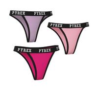 Pyrex Tanga Donna in Cotone Elasticizzato, Set di 6 Pezzi, Tinta Unita (IT, Testo, M, Regular, Regular, 3801 Assortito)