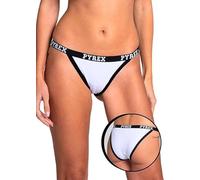 Pyrex Tanga Donna in Cotone Elasticizzato, Set di 6 Pezzi, Tinta Unita (IT, Testo, XS, Regular, Regular, 3800 Bianco)