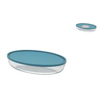 Pyrex teglia ovale con coperchio in vetro, dimensioni cm. 35x24