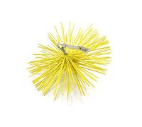 Pyro Feu 862588 Testina spazzacamino nylon 250 mm filettatura metrica 12, Giallo