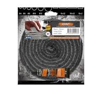 pyro feu Guarnizione refrattaria 12 mm x 2,5 m + Tubo Colla, Fibra di Vetro, Nero, estandar