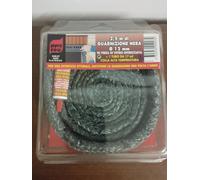 pyro feu Guarnizione refrattaria 12 mm x 2,5 m + Tubo Colla, Fibra di Vetro, Nero, estandar