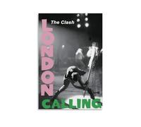 PYROSUN London Calling-the Clash, poster artistico su tela con pittura a olio, decorazione per la casa, album musicale, decorazione da parete, stile classico, senza cornice, 40 x 60 cm