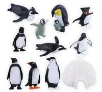 PyrrlicToy 11Pcs Scultura di Pinguino, Simulazione di Pinguino,Modello di Pinguino Carino,Adatto per Decorazioni Domestiche e Regali di Compleanno