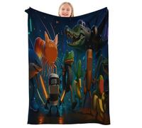 PyrrlicToy Coperta di Cartone Animato, Italian Brain Coperta in Flanella Super Morbida, Coperta con Stampa in Peluche per Divano Adatto a Tutte Le Stagioni 100 X 120cm