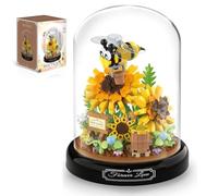 PyrrlicToy Fiori Blocchi di Costruzione,Micro Modelli di Api,Regali Romantici per San Valentino e Anniversario,Allestimenti Creativi per la Famiglia,Coltivare L'attenzione-548Pcs