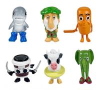 PyrrlicToy Italian Brain Tema Modello Giocattolo, 6 Pezzi Animali Ornamenti,Bambola Stampata in 3D, Giocattolo Regalo Compleanno per Bambini Adulti