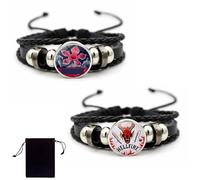PYRUVAE 2 Pezzi Braccialetto Demogorgon&The Hellfire Club Perline Braccialetti, Braccialetti dell'Amicizia Animes, Regalo per Fan di Anime, Cosplay, Uso Quotidiano