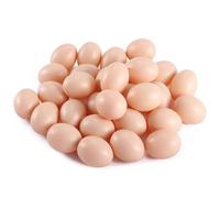 PYRUVAE 20 Pezzi Uova Finte, Marrone realistiche per Artigianato e Decorazione Domestica, Caccia alle di Pasqua,Giocattolo Realistico Gallina finte dipingere,nido delle galline