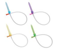 PYRUVAE 4 Pezzi Aspiratore Nasale per Bambini, Aspiratore Nasale Manuale Neonati, Sicuro per il Naso, Aspiratori Nasali Riutilizzabile