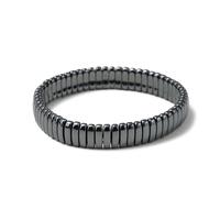PYRUVAE Bracciale da uomo in ematite - Minerale nero da indossare tutti i giorni, design ispirato a romani e vichinghi, un accessorio da polso elegante e versatile