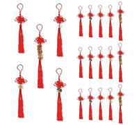 PYSEOSISE Nodo Cinese, 20 Pezzi Nodi Cinesi con Nappa, Portafortuna Cinese Feng Shui per Capodanno Cinese Festa di Primavera Decorazioni Party