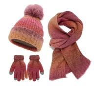 PYSLANPSF Cappello Sciarpa Guanti Set Guanti touchscreen con sciarpa lunga for cappello for la stagione fredda for il compleanno per Inverno