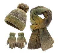 PYSLANPSF Cappello Sciarpa Guanti Set Guanti touchscreen con sciarpa lunga for cappello for la stagione fredda for il compleanno per Inverno