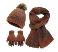 PYSLANPSF Cappello Sciarpa Guanti Set Guanti touchscreen con sciarpa lunga for cappello for la stagione fredda for il compleanno per Inverno