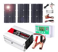 PYSyansu Kit Inverter Solare off-Grid da 600 W - Pannello monocristallino da 18 V + Controller da 50 A for sistemi di Alimentazione di Camper, furgoni e Barche(75W)