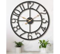 Pytha Sight Orologio da parete extra large da 50 cm, per soggiorno, scheletro decorativo moderno con numeri arabi, orologio da parete per cucina, ufficio, sala da pranzo