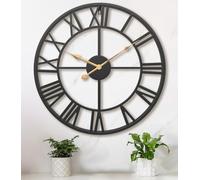 Pytha Sight orologio da parete grande 35cm,orologio da parete moderno,orologio da parete vintage a numeri romani a per cucina,ufficio,camera da letto,sala da pranzo
