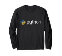 Python Amante Indossato Vintage Logo Tee Coder e Developer Gift Maglia a Manica