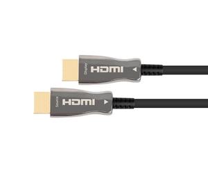 Python AOC - Cavo ibrido ad alta velocità HDMI 2.1, 10 m, cavo ibrido (conduttore in rame + fibra ottica), 8K@60Hz/4K@120Hz - 48 GBit/s - connettore interamente in metallo - nero