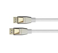 Python Cavo DisplayPort 2.0 di alta qualità, 3 m, 54 Gbps, UHBR 13.5-4K @ 240 Hz / 8K @ 60 Hz, conduttore in rame, intrecciato in nylon, colore bianco