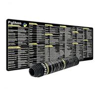 Python Commands Tappetino per mouse, 12 in 1, grande e grande, tappetino per mouse da scrivania con Java e Python integrati con cheat, tappetino per mouse e tastiera facile da pulire (pitone 300 x 600