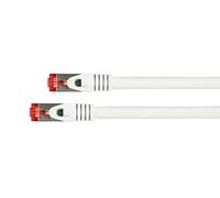 Python Series Ethernet LAN Cavo Patch con Rastnasenschutz RNS E Nylon Intrecciato Bianco Bianco 1 m
