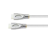 Python Serie Premium Cavo di Collegamento HDMI ad Alta velocità con Ethernet - 4K2K / UHD/Ultra HD @ 60 Hz - HDMI 2.0 - Scala in Rame, 3D schermata, Treccia di Nylon - Bianco - 0,5 m/50 cm