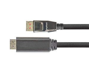 Python Serie Premium DisplayPort 1.4 a HDMI 2.0 - Cavo adattatore 4K / UHD @60Hz - schermatura a 3 prese, connettore in metallo placcato oro, scala in rame, intrecciato, nero, 10 m