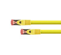 Python Series Ethernet LAN Cavo Patch con Rastnasenschutz RNS E Nylon Intrecciato Giallo Gelb 5 m