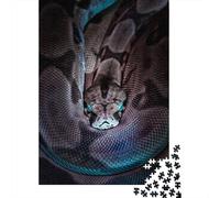 Python Serpente Puzzle 1000 Pezzi Carta per Adulti Scena Naturale Notturna Gioco di Puzzle 1000 Pezzi Decorazione Famiglia Relax Focalizzazione 38x26cm/1000pcs