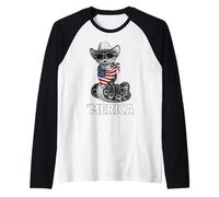 Python Snake Bandiera Americana Bandana Cappello da Cowboy Occhiali da Sole Maglia con Maniche Raglan