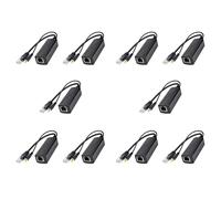 Pyugxab 10X PS5712TG Gigabit Power Over Ethernet Splitter 10/100/1000Mpbs RJ45 Supporto IEEE802.3 Af/AT (30W) PoE Splitter
