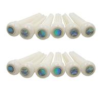 Pyugxab 12 piroli in per chitarra con punto Abanlone di posizione da 5,3 mm, parti di ricambio per chitarra acustica