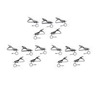 Pyugxab 15 Pz Mini 7,5 mm Microfono Clip Holder Tie Clip Collare Clip Pratico (Nero)