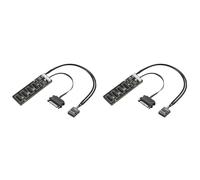 Pyugxab 2 connettori USB a 9 pin con di alimentazione SATA, prolunga USB interna per hub USB 2.0, connettore splitter per scheda madre