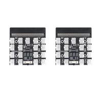 Pyugxab 2 X Breakout Board 17 Porte 6 Pin LED Display Power Modulo Server Schede Adattatore per Alimentatore GPU Mining BTC ETH da 1200 W 750 W