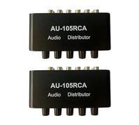 Pyugxab 2X AU-105RCA Distributore Audio Mixer Audio Stereo 1 Ingresso 5 Uscita Distributore Audio Multicanale per Controlli Volume